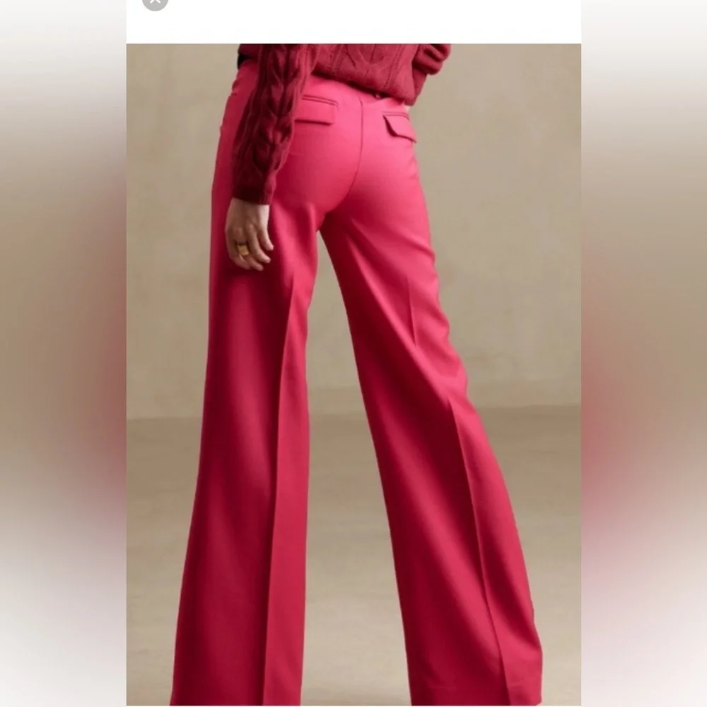 Banana Republic LIDO ITALIAN WOOL WIDE-LEG pants, NWT, size 14 - Picture 4 of 8